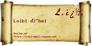 Loibl Ábel névjegykártya
