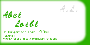 abel loibl business card